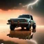 Placeholder: hyperrealistic shot, off-road truck, earth color palette, sharp focus, puddle reflection, tire water splash, refraction, lightning on the horizon, shadowcast, detailed and intricate, cinematic composition, micro, tilt shift photography