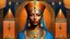 Placeholder: Queen Hatshepsut, the Scent Queen, Frankincense lover, Collected Frankincense for her temple, masterpiece, intricately detailed, high resolution, best quality, absurd, resolution, master-crafted, Mock ui, occult themed, oracle customized deck creator,3 PERSONAS, colorful storytelling, a striking shade of Peach Fuzz, A light, delicate shade that sits between pink and orange, are captivating, detailed atmospheric portraits, detailed character design, dreamlike illustration, flowing textures, in th