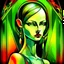 Placeholder: pretty girl Art Deco