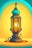 Placeholder: A cartoon image of one Ramadan lamp