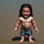 Placeholder: Jason Momoa toddler, full body, dramatic lighting, hyper realistic