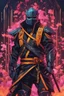 Placeholder: Machine Ninja in solo leveling artstyle, japan them, neon details, full body, apocalypse, intricate details, highly detailed, high details, detailed portrait, masterpiece,ultra detailed,best quality