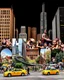 Placeholder: Prompt : A striking high-contrast, cinematic photo-style vertical collage that captures the essence of the City. Each letter of "CHICAGO" is represented by a dynamic and vibrant scene, with different iconic landmarks and moments in time. Grand buildings and Parks dominate the background, while smaller scenes such as bustling street life, yellow taxis, and people performing various activities fill the foreground. The overall mood is energetic and lively, with an emphasis on the vibrant spirit of