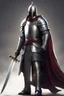 Placeholder: photorealistic holy knight paladin wearing a cape wielding a greatsword