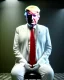 Placeholder: donald trump sitting with his pants down and defecating in a toilet, Wes Anderson style, realistic photo, concept art, smooth, unreal engine 5, god lights, ray tracing, RTX, lumen lighting, ultra detail, volumetric lighting, 3d.