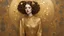 Placeholder: woman dressed in gold, Gustav Klimt style