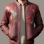 Placeholder: Leather jacket design, floral