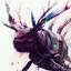 Placeholder: insects, 3D, leaning pose, watercolor illustration by <agnes cecile> <Yoji Shinkawa>,