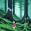 Placeholder: Ghibli, forêt, scintillant, très detaillé, créature mystérieuse, menaçantes