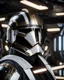 Placeholder: star wars bald male corellian pilot wearing pearlescent black and gunmetal grey First Order special forces armor and helmet with gold trim inside the jedi temple, centered head and shoulders portrait, hyperdetailed, dynamic lighting, hyperdetailed background, 8k resolution, volumetric lighting, light skin, fully symmetric details