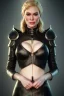 Placeholder: Cersei Lannister as evil dominatrix in black leather, busty, cleavage, curvy, lena headay, angry, stern look. character design by cory loftis, fenghua zhong, ryohei hase, ismail inceoglu and ruan jia. unreal engine 5, artistic lighting, highly detailed, photorealistic, fantasy