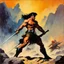 Placeholder: Blazing Combat#2 original cover by Frank Frazetta