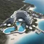 Placeholder: Residential complex by the sea, Zaha Hadid style, aerial view, ultra quality, hyper detailed, digital art, 8k 3D