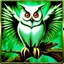 Placeholder: white owl 90's tcg art