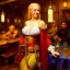 Placeholder: fullbody portrait 'beautiful face blonde massiveboobs medieval wench on tavern in medieval city',painting by gaston bussiere, greg rutkowski, yoji shinkawa, yoshitaka amano, tsutomu nihei, donato giancola, tim hildebrandt, oil on canvas, cinematic composition,sharp image, extreme detail,((fit full head inside picture)),32k