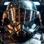 Placeholder: star wars bald male corellian pilot wearing dark gunmetal grey and black First Order special forces TIE pilot armored flightsuit and helmet with gold trim inside the jedi temple, centered head and shoulders portrait, hyperdetailed, dynamic lighting, hyperdetailed background, 8k resolution, volumetric lighting, light skin, fully symmetric details