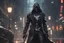Placeholder: Reaper in 8k nier automata drawing style, venom them, cinematic mood, neon reflect, close picture, rain, highly detailed, high details, detailed portrait, masterpiece,ultra detailed, ultra quality