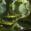 Placeholder: Plagued swamp, bog, plague and pestilence, hearthstone style