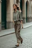 Placeholder: woman walking around in long pants and long shirt