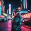 Placeholder: street photography of a woman on the street, night time, cyberpunk neon lights, 16mm , perfect photography, 1980's,vhs footage,wearing futuristic VR,low light,shot by jvc gr-sz7,glitch,back to the future
