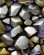 Placeholder: mystical silver ore in rocks, Neo-Impressionism, detailed, abandoned minecart with silver ore inside, rocks, silver ore,