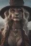 Placeholder: Stunning beautiful magician model sorceress with long canines teeth, mutant woman half sabertooth tiger, fog desert mist at dawn background, by lee jeffries, otherworldly creature, fantasy movies, photorealistic, bokeh masterpiece smooth shading, ultra detailed, high resolution, cinematic, subtle shadows, 8k, cinema 4d, HDR, dust effect, vivid colors
