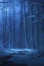 Placeholder: Winter Night, shades of blue, dark, moonlight forest