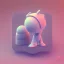 Placeholder: clean art of super cute desktop computer icon, soft lighting, soft pastel gradients, high definition, 3d icon clay render, blender 3d