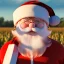 Placeholder: santa claus in the middle of the corn field