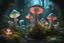 Placeholder: Beautiful realistic fairies playing on leaves of Beautiful Bioluminescent Carnivorous Plants and Mushrooms, a breathtaking frontier fantasy artwork Minimalist highly detailed and complex professional photography, masterpieces, 8k resolution concept art, Artstation, tricolor, Unreal Engine 5, cgsociety" ArtStation Concept Art Clear Focus Smooth cinematic 4K epic Details Serious Stoic ARTgerm AN's mature art.