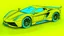 Placeholder: hand drawing supercar, phibonacci, in yellow and blue background