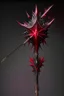 Placeholder: A sorceress evil staff that is a mix colors of red and black crystals and sharp edges