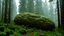 Placeholder: Large boulder in a clearing in the forest