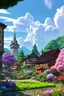 Placeholder: Pixar studio ghibli switzerland traditional town, eldritch, stone architecture, fantasy, lovecraftion, colourful wild flowers, fantasy, cinematic footage, photorealism, intricate, hydrangeas around house hills fantasy land beautiful flower landscape alien world pink puffy trees, stylized painting, 3d 4k octane render, lifelike, photorealistic, artstation, illustration, smooth, sharp focus, ornate, intricate, complex, highly detailed, digital painting, smooth, art by tom bagshaw, akihiko yosh