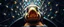 Placeholder: weird perspective close up portrait of dj platypus duck pilot looking down on cam, with background in the style of escher and giger, a chill contrapunctus fugue in the style of fsol, beethoven, goa trance breaks, dancefloor drum and bass,