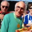 Placeholder: Larry David wins gold metal at the Olympic hot dog contest