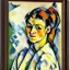 Placeholder: portrait of a beautiful woman by Paul Cézanne style