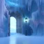 Placeholder: ethereal winter flowers, carved ice zoom door at the end of ice steps, magical atmosphere, Beardsley, Unreal render, cinematic blue --aspect 9:16 --s 2500