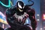 Placeholder: Venom 8k anime sci-art drawing style, wearing a suit, neon effect, close picture, snow, apocalypse, intricate details, highly detailed, high details, detailed portrait, masterpiece,ultra detailed, ultra quality