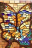 Placeholder: very beautiful butterfly wood mosaic