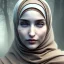 Placeholder: close up portrait of fog as woman in hijab, fine detail, highly intricate, modern surrealism painting, defined cracks and breaks, high-quality, volumetric lighting, 8k, ultrahd, George Grie, Marco Escobedo, Igor Morski,Brian Froud, Howard Lyon, Selina French,