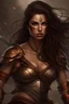 Placeholder: Hot Brunette Warrior Woman