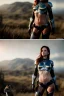 Placeholder: ultrarealistic, panoramic, concept art, strikingly beautiful (18 year old girl:1.2),_skimpy sci-fi armor_, Hair (long ginger:1.1), Face (freckles:1.2), body, medium breasts (light cleavage:1.2), tracing, ambient light, highres, (hyperrealistic:1.2), (perfect face:1.1), intricate (high detail:1.1) body, beautiful detailed eyes (emerald:1.3), _camera_, plump lips ,sci-fi theme, Model hash: ddc3021b