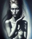 Placeholder: woman, photographer. oil on canvas, volumetric lighting, helmut newton