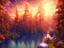 Placeholder: gold and red crystal cosmic and galactic ambiance hill sky waterfall sunset trees pools river surreal, full of details, smooth, bright sunshine，soft light atmosphere, light effect，vaporwave colorful, concept art, smooth, extremely sharp detail, finely tuned detail, ultra high definition, 8 k, unreal engine 5, ultra sharp focus