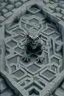 Placeholder: hexagon stone labyrinth featuring gargoyle skeleton in the style of escher, 8k, trending art