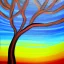 Placeholder: landscape tree painting abstract