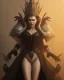 Placeholder: old evil queen in black leather gown, volouptous, busty, cleavage, angry, emperious, 8k resolution concept art portrait by Greg Rutkowski,