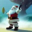 Placeholder: Santa standing of surfboard surfing a big wave, empty hands, beach, character design by cory loftis, fenghua zhong, ryohei hase, ismail inceoglu and ruan jia. unreal engine 5, artistic lighting, highly detailed, photorealistic, fantasy