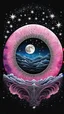 Placeholder: Moon dreams, Pink Floyd tye-dyed colored half-moon half-sun on a dark background, with tiny stars, trippy, beautifully lit, insanely detailed, best quality